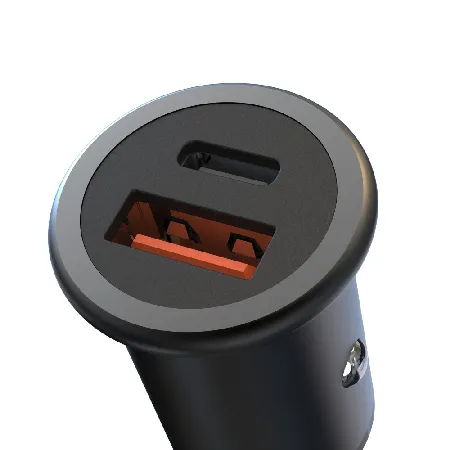 XO Зарядно за кола USB-A и USB-C изход 20W – Черен CC38