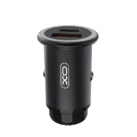 XO Зарядно за кола USB-A и USB-C изход 20W – Черен CC38
