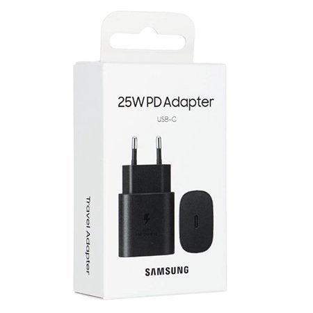 Зарядно устройство Samsung Super Fast Charger 25W за Samsung, USB Type C – Черно