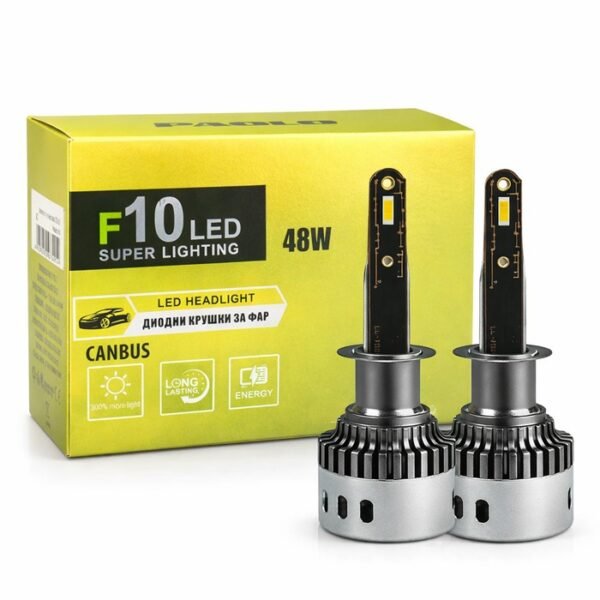 LED крушки H1 48W 6000K - комплект 2 броя за фарове, халогени и допълнително осветление